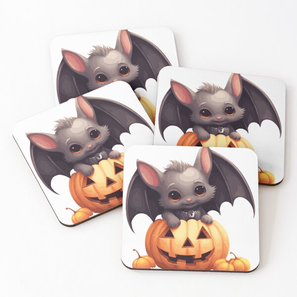 Item preview, Halloween Cute Bat With Pumpkins (Image 7/13) designed and sold by DigitalArtify.