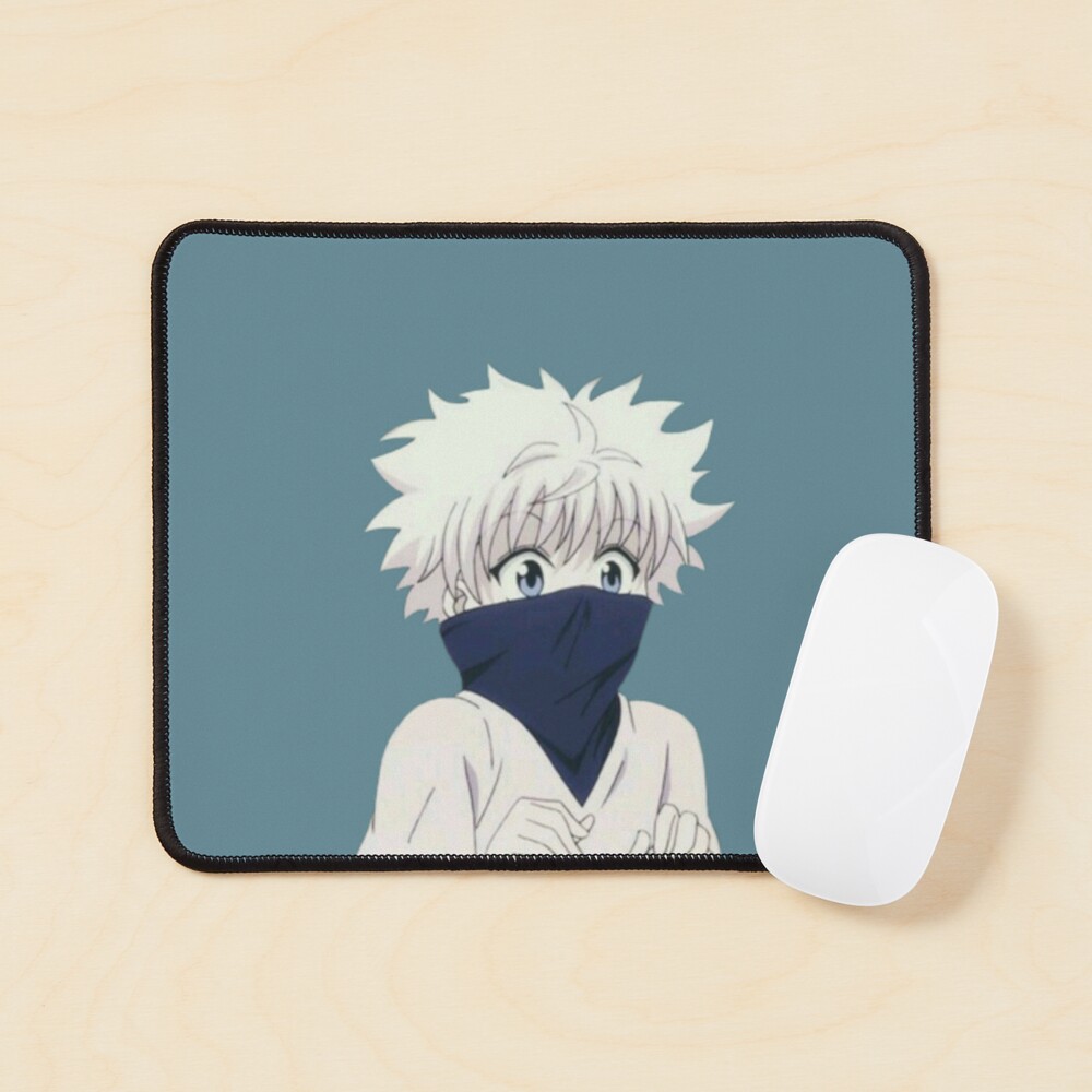 Killua character from hunter x hunter on a study table with books and  notebook