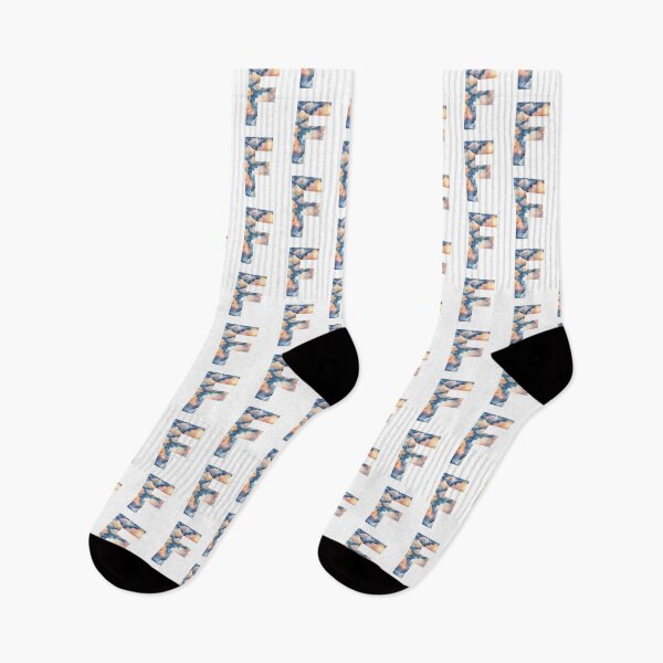 Item preview, A pattern of cloud shapes filling the letter F designed and sold by studio468.