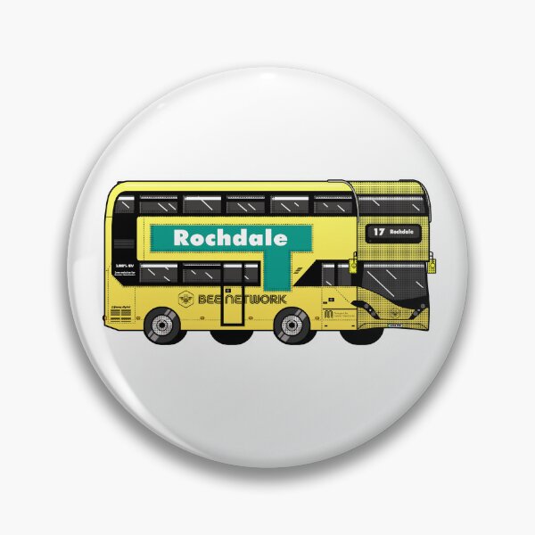 Item preview, Rochdale Transport for Greater Manchester (TfGM) Bee Network yellow bus designed and sold by jimmy-digital.