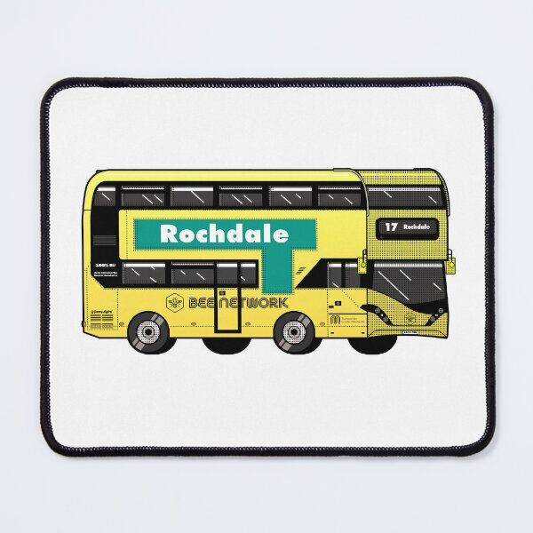 Item preview, Rochdale Transport for Greater Manchester (TfGM) Bee Network yellow bus designed and sold by jimmy-digital.