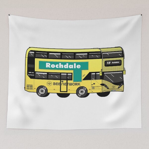 Item preview, Rochdale Transport for Greater Manchester (TfGM) Bee Network yellow bus designed and sold by jimmy-digital.