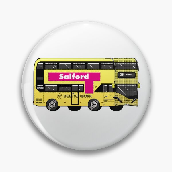 Item preview, Salford Transport for Greater Manchester (TfGM) Bee Network yellow bus designed and sold by jimmy-digital.