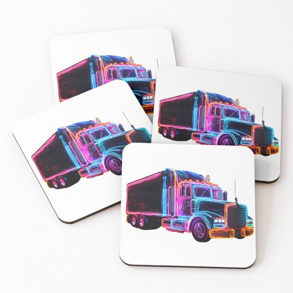 Item preview, Neon truck designed and sold by Linework Studio.