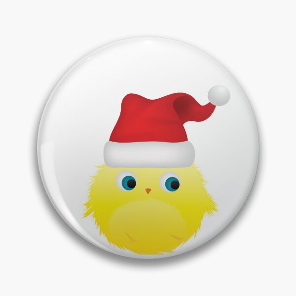 Item preview, Christmas fluffy bird in a Santa Claus hat designed and sold by yaZzaboy.