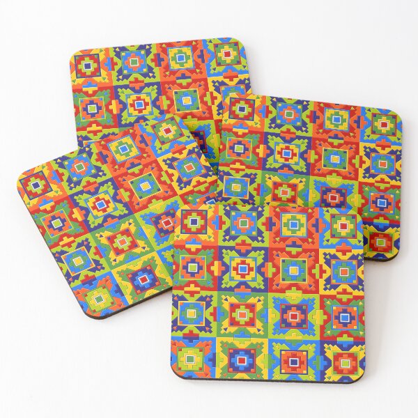 Item preview, Bright Geometric Mosaic Tile Pattern designed and sold by JozaneHouse.