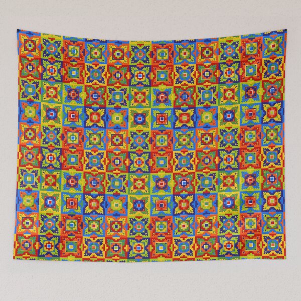 Item preview, Bright Geometric Mosaic Tile Pattern designed and sold by JozaneHouse.