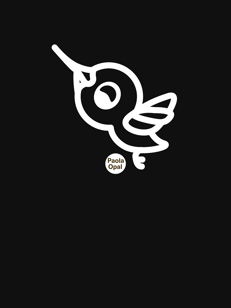 Thumbnail 7 of 7, Classic T-Shirt, Zingy the hummingbird from the Simply Small Series (large on back) designed and sold by PaolaOpal.