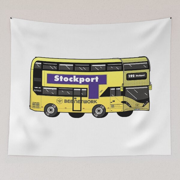Item preview, Stockport Transport for Greater Manchester (TfGM) Bee Network yellow bus designed and sold by jimmy-digital.
