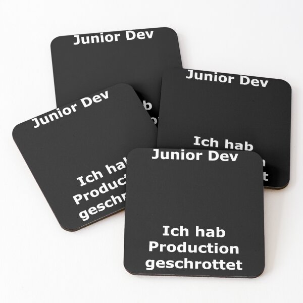 Artikelvorschau, Junior Dev: Production geschrottet Text entworfen und verkauft von pfalsdorf-it.