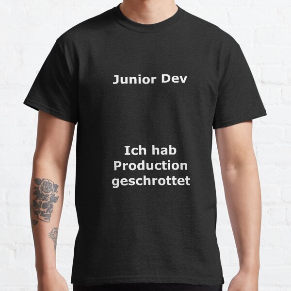 Item preview, Junior Dev: Production scrapped text designed and sold by pfalsdorf-it.