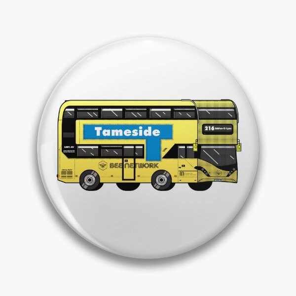 Item preview, Tameside Transport for Greater Manchester (TfGM) Bee Network yellow bus designed and sold by jimmy-digital.