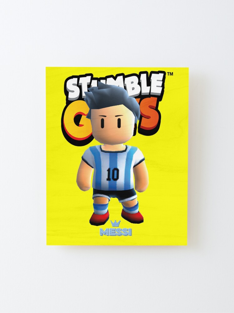 Messi stumble guys blue Kids T-Shirt by DofinaSur