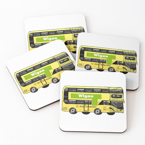Item preview, Wigan Transport for Greater Manchester (TfGM) Bee Network yellow bus designed and sold by jimmy-digital.