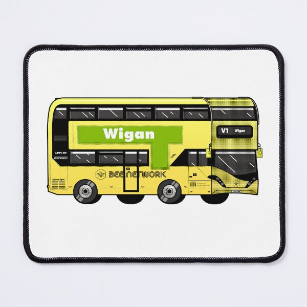 Item preview, Wigan Transport for Greater Manchester (TfGM) Bee Network yellow bus designed and sold by jimmy-digital.