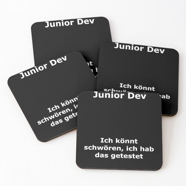Artikelvorschau, Junior Dev: Das war getestet entworfen und verkauft von pfalsdorf-it.