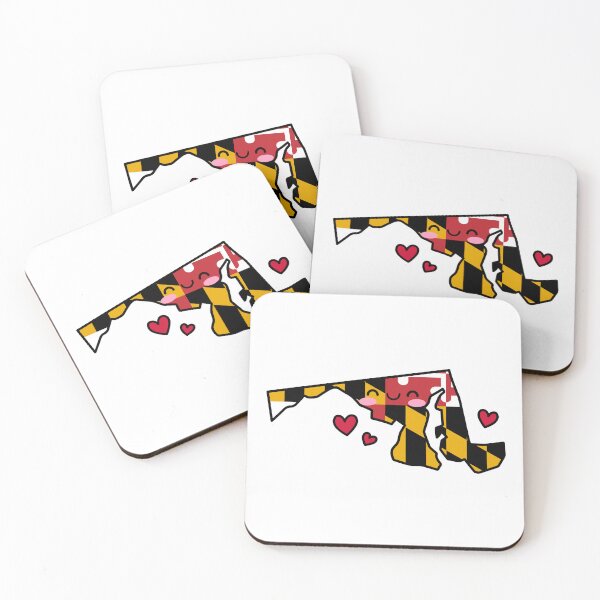 Item preview, Maryland State Flag Map Smile with Love designed and sold by pixelsparkzone.