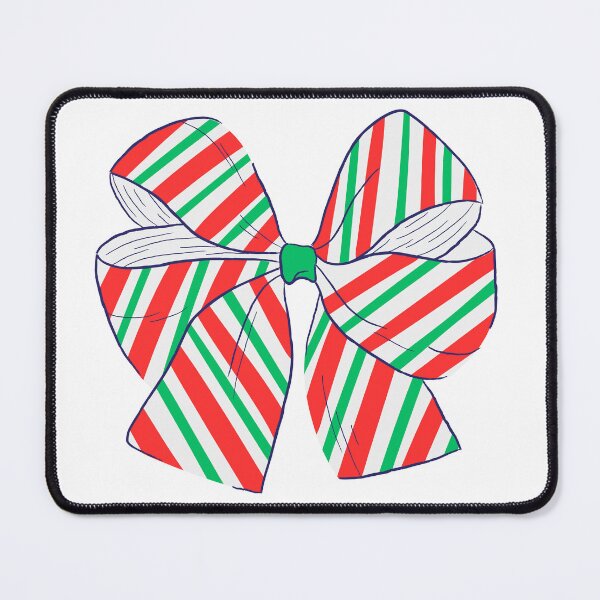 Item preview, Red and Green Stripe Holiday Bow designed and sold by JozaneHouse.
