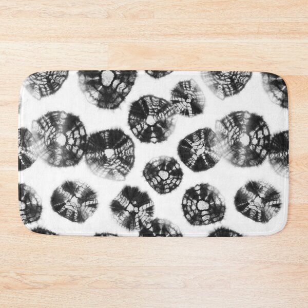 Item preview, Shibori Kumo tie dye black dots over white designed and sold by marufemia.