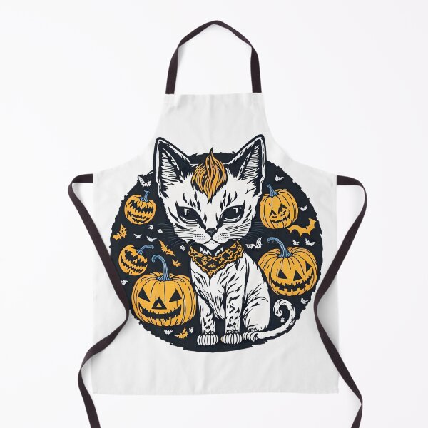 Item preview, Cat with Halloween pumpkins designed and sold by elchicodelab.