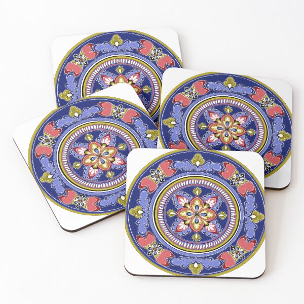 Item preview, Italian majolica inspired mandala design designed and sold by selmaspalette.
