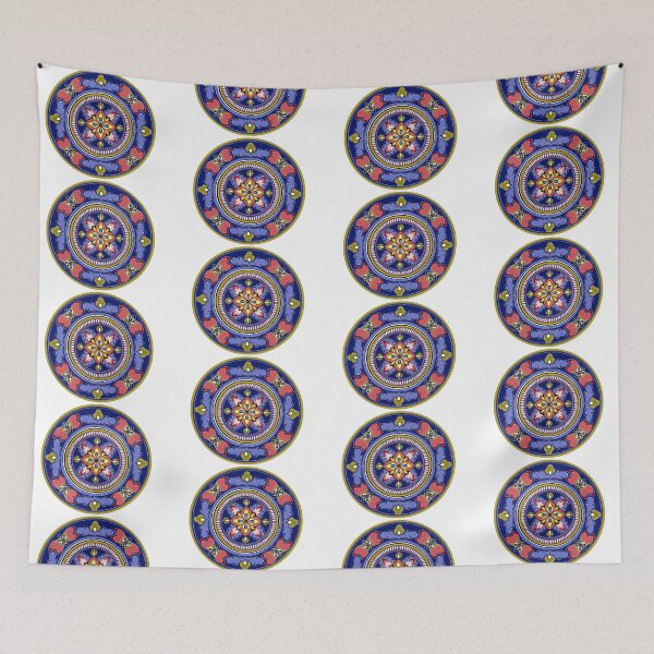 Item preview, Italian majolica inspired mandala design designed and sold by selmaspalette.