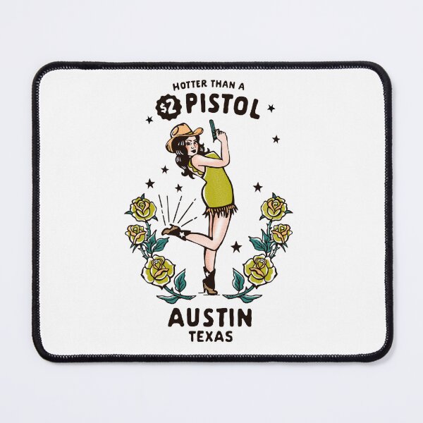 Item preview, Cool Austin, Texas Western Cowgirl. Funny Retro Vintage Texas Cowboy Art designed and sold by The Whiskey Ginger Design Shop.