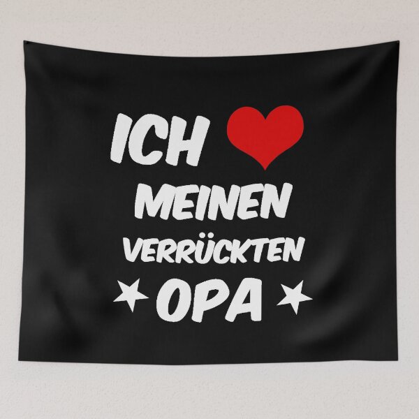 Artikelvorschau, Ich Herze [Liebe] meinen verrückten Opa - Baby Kleinkind Sprüche entworfen und verkauft von NoriTEEs.