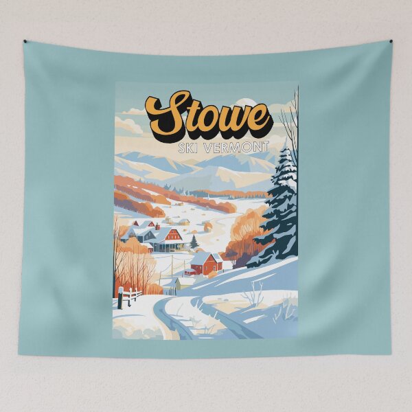 Item preview, Stowe Vermont Winter Vintage designed and sold by KrisSidDesigns.