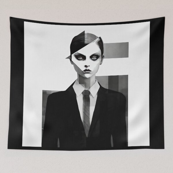 Item preview, Haunting Zombie Portrait Bauhaus Art designed and sold by ArtificialGenes.