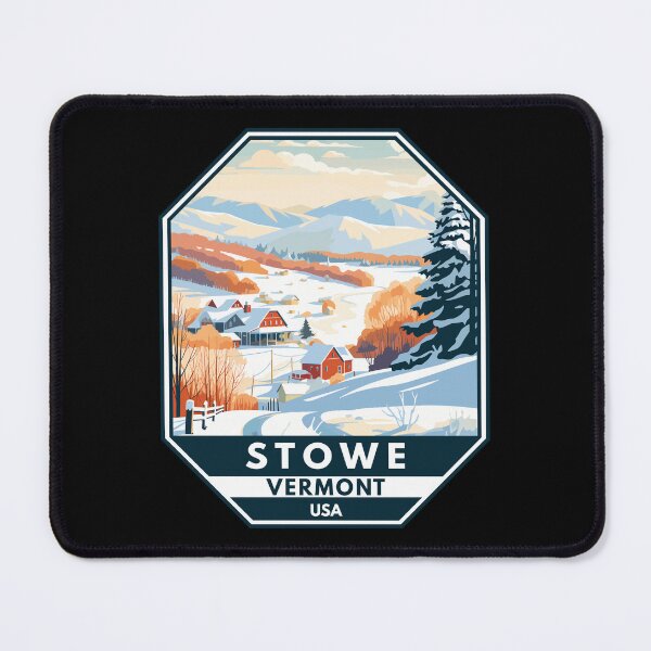 Item preview, Stowe Vermont Winter Travel Art Emblem designed and sold by KrisSidDesigns.