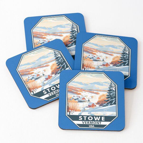 Item preview, Stowe Vermont Winter Travel Art Emblem designed and sold by KrisSidDesigns.