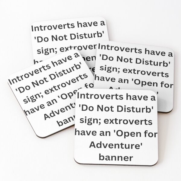 Item preview, Introverts have a 'Do Not Disturb' sign; extroverts have an 'Open for Adventure' banner. designed and sold by StickerguyYYY.