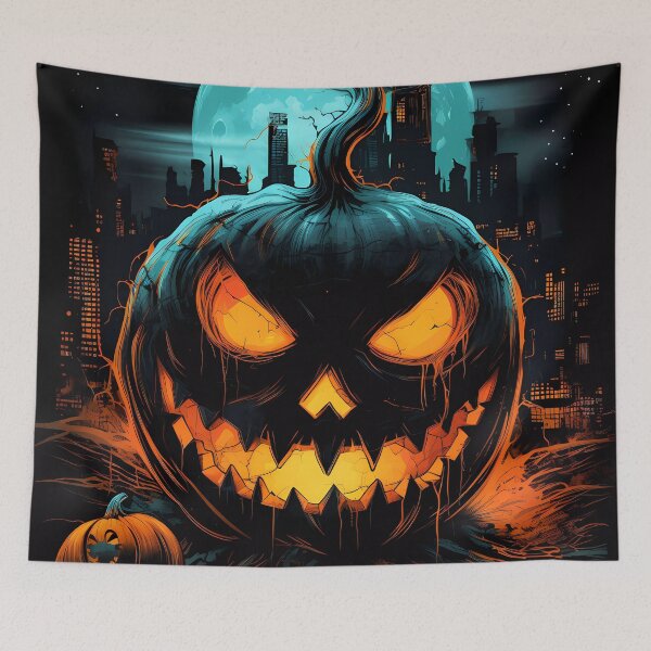 Item preview, “Dark Glow of the Halloween Pumpkin” designed and sold by Art-Vortex-fr.