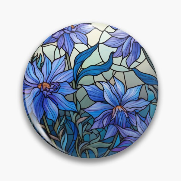 Artikelvorschau, Kornblume auf Glasmalerei - schöne Blume entworfen und verkauft von AiHead.