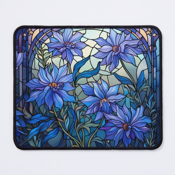 Item preview, Cornflower On Stained Glass - Beautiful Flower designed and sold by AiHead.