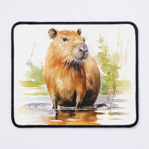 Item preview, Watercolor Capybara in a Lake designed and sold by Minima-Vulpes.