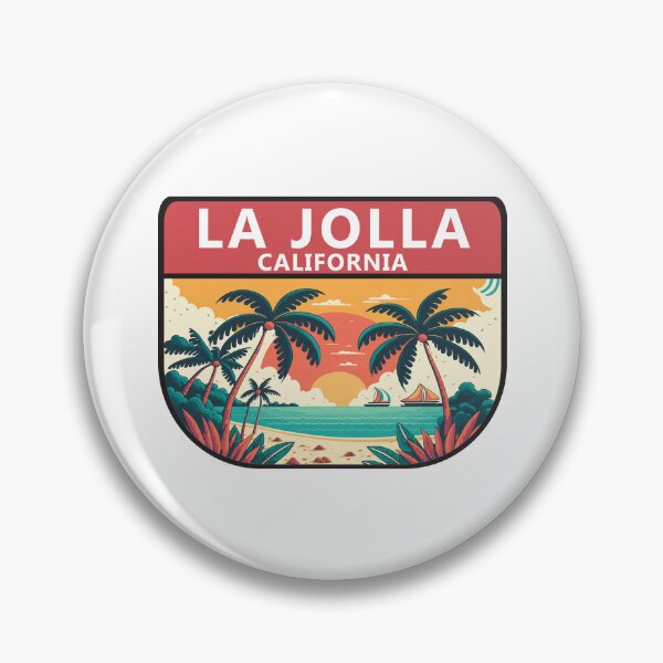 Item preview, La Jolla California Retro Emblem designed and sold by KrisSidDesigns.