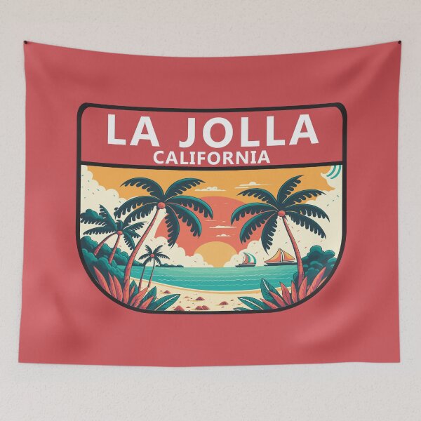 Item preview, La Jolla California Retro Emblem designed and sold by KrisSidDesigns.