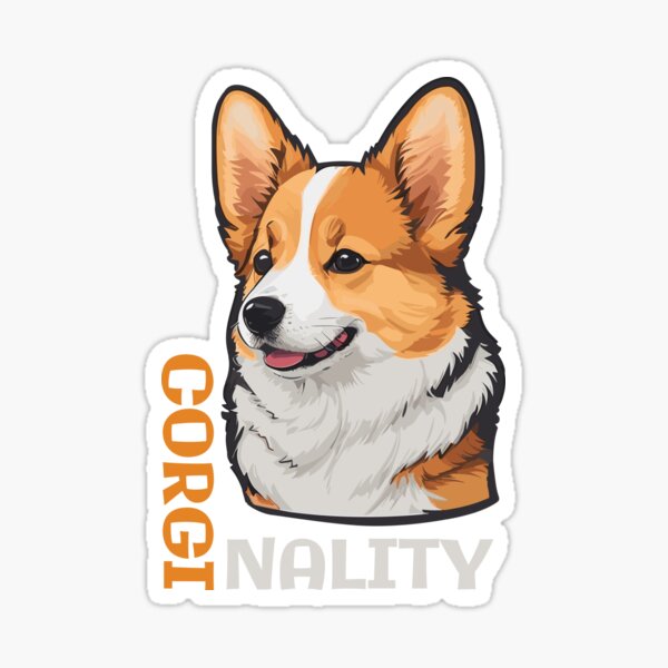 Item preview, Corginality. Cute and fanny portrait of corgi dog designed and sold by twisted-dot.