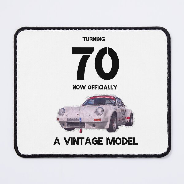 Item preview, funny 70th birthday quote for Elderly People, turning 70 now officially a vintage model designed and sold by Lmbr-shop.
