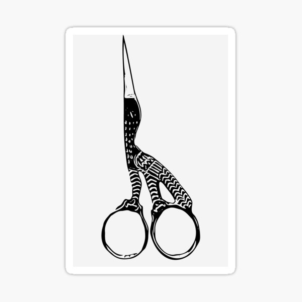 Bird Scissors Sticker – Kat French Design