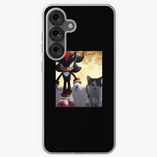 Vista previa del artículo con la obra «Shadow the Hedgehog caminando con gato», diseñado y vendido por neogirl.