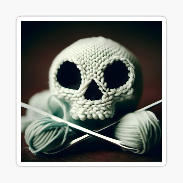 Skull Yarn Stickers for Sale, Free US Shipping