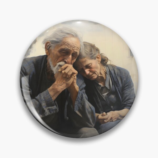Item preview, OLD COUPLE PRAY OIL PAINT designed and sold by Ai-TOUCH.