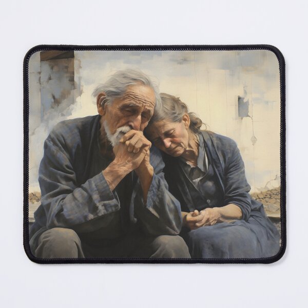 Item preview, OLD COUPLE PRAY OIL PAINT designed and sold by Ai-TOUCH.