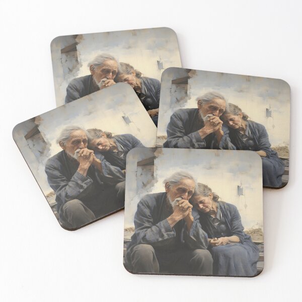 Item preview, OLD COUPLE PRAY OIL PAINT designed and sold by Ai-TOUCH.