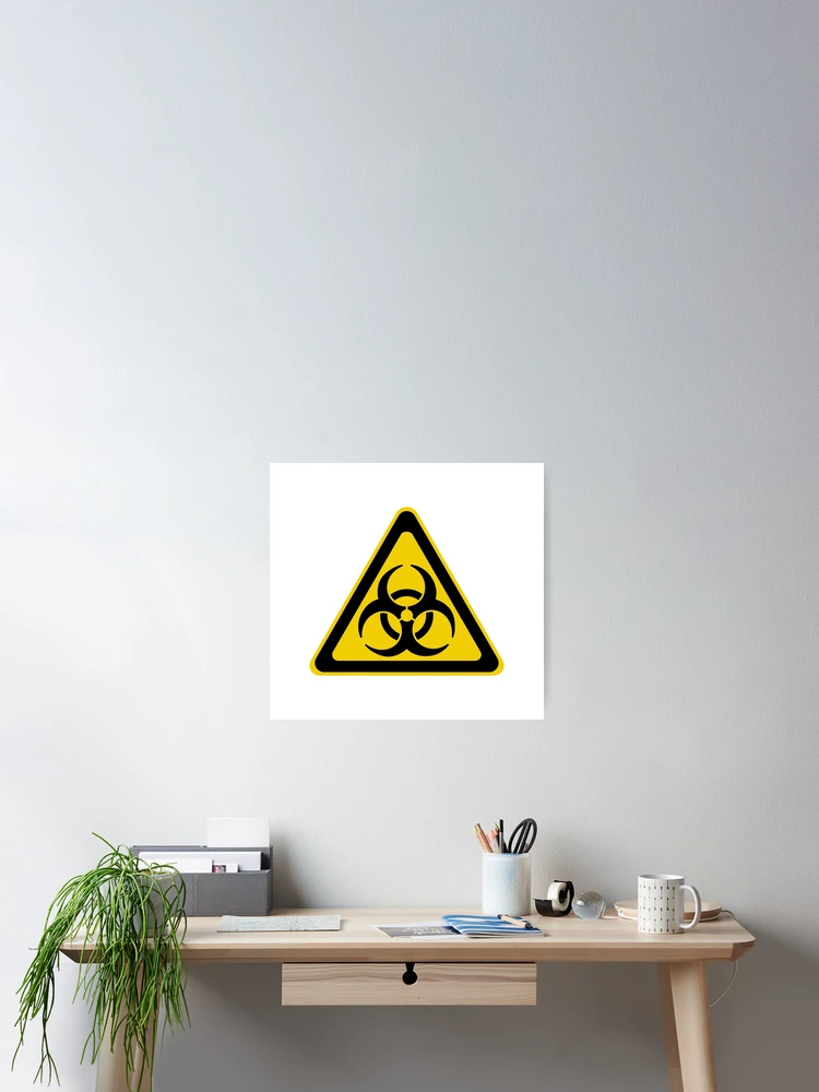 Thumbnail 2 of 3, Poster, Biohazard Symbol Warning Sign - Triangular designed and sold by ScienceCorner.