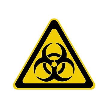 Artwork thumbnail, Biohazard Symbol Warning Sign - Triangular by ScienceCorner