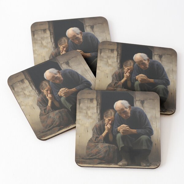 Item preview, OLD COUPLE in old village oil painting designed and sold by Ai-TOUCH.